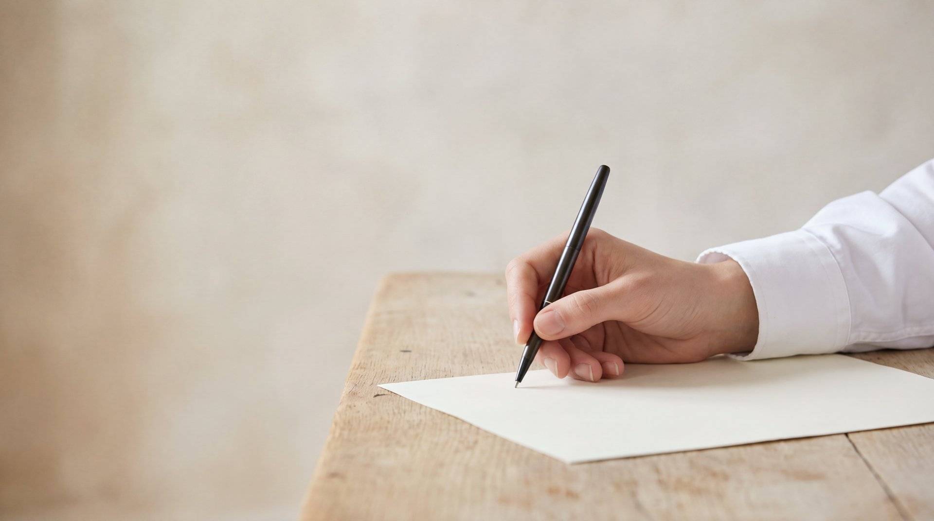 A doctor's hand signing a form with a pen at a desk